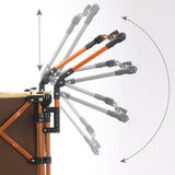 Maxbell Trolley Handle Detachable Easy to Install Foldable Folding Wagon Push Handle Brown