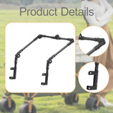 Maxbell Trolley Handle Detachable Easy to Install Foldable Folding Wagon Push Handle Black