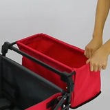 Maxbell Wagon Cart Tail Bag Easy Attach Removable Wagon Tail Bag for Shopping Garden Red