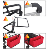 Maxbell Wagon Cart Tail Bag Easy Attach Removable Wagon Tail Bag for Shopping Garden Red