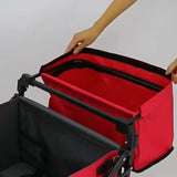 Maxbell Wagon Cart Tail Bag Easy Attach Removable Wagon Tail Bag for Shopping Garden Red