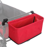 Maxbell Wagon Cart Tail Bag Easy Attach Removable Wagon Tail Bag for Shopping Garden Red