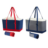 Maxbell Reusable Grocery Bag with Handles Foldable for Supermarket Groceries Outdoor Navy Blue