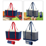 Maxbell Reusable Grocery Bag with Handles Foldable for Supermarket Groceries Outdoor Navy Blue