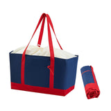 Maxbell Reusable Grocery Bag with Handles Foldable for Supermarket Groceries Outdoor Navy Blue