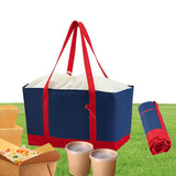 Maxbell Reusable Grocery Bag with Handles Foldable for Supermarket Groceries Outdoor Navy Blue