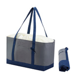 Maxbell Reusable Grocery Bag with Handles Foldable for Supermarket Groceries Outdoor Gray