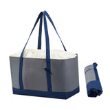 Maxbell Reusable Grocery Bag with Handles Foldable for Supermarket Groceries Outdoor Gray