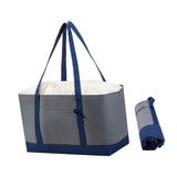 Maxbell Reusable Grocery Bag with Handles Foldable for Supermarket Groceries Outdoor Gray