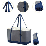 Maxbell Reusable Grocery Bag with Handles Foldable for Supermarket Groceries Outdoor Gray