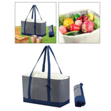 Maxbell Reusable Grocery Bag with Handles Foldable for Supermarket Groceries Outdoor Gray
