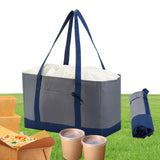 Maxbell Reusable Grocery Bag with Handles Foldable for Supermarket Groceries Outdoor Gray