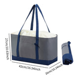 Maxbell Reusable Grocery Bag with Handles Foldable for Supermarket Groceries Outdoor Gray