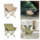 Maxbell Folding Camping Chair Stool Outdoor Moon Chair for Barbecue Traveling Hiking Khaki