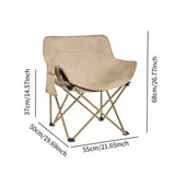 Maxbell Folding Camping Chair Stool Outdoor Moon Chair for Barbecue Traveling Hiking Khaki