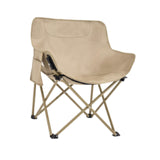 Maxbell Folding Camping Chair Stool Outdoor Moon Chair for Barbecue Traveling Hiking Khaki