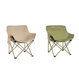 Maxbell Folding Camping Chair Stool Outdoor Moon Chair for Barbecue Traveling Hiking Khaki
