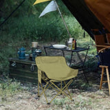 Maxbell Folding Camping Chair Stool Outdoor Moon Chair for Barbecue Traveling Hiking Green