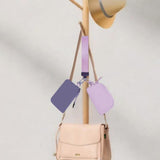 Maxbell Purse with Keyring Cute Creative Car Keys Pouch for Men Daily Use Women Purple