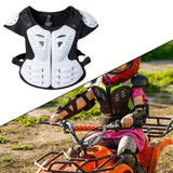Maxbell Motorcycle Vest Body Guard Vest Chest Vest for Skateboarding Skiing White