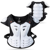 Maxbell Motorcycle Vest Body Guard Vest Chest Vest for Skateboarding Skiing White