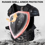 Maxbell Motorcycle Vest Body Guard Vest Chest Vest for Skateboarding Skiing Black