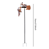 Maxbell Yard Drummer Windmill Wind Sculpture Landscape Garden Wind Spinner Gold