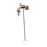 Maxbell Yard Drummer Windmill Wind Sculpture Landscape Garden Wind Spinner Gold