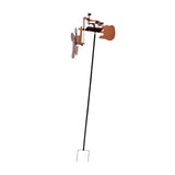 Maxbell Yard Drummer Windmill Wind Sculpture Landscape Garden Wind Spinner Gold