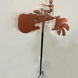 Maxbell Yard Drummer Windmill Wind Sculpture Landscape Garden Wind Spinner Gold