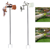 Maxbell Yard Drummer Windmill Wind Sculpture Landscape Garden Wind Spinner Gold