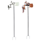Maxbell Yard Drummer Windmill Wind Sculpture Landscape Garden Wind Spinner Gold