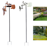 Maxbell Yard Drummer Windmill Wind Sculpture Landscape Garden Wind Spinner Gold