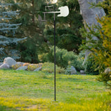 Maxbell Yard Drummer Windmill Wind Sculpture Landscape Garden Wind Spinner Silver