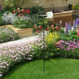 Maxbell Yard Drummer Windmill Wind Sculpture Landscape Garden Wind Spinner Silver