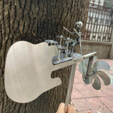 Maxbell Yard Drummer Windmill Wind Sculpture Landscape Garden Wind Spinner Silver