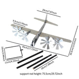 Maxbell Wind Spinner Sturdy Gift Ornament Aircraft Windmill for Outside Balcony Lawn
