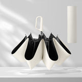 Maxbell Folding Umbrella Practical Travel Sunshade Umbrella for Trips Hiking Camping white