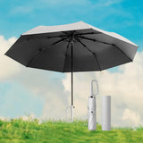 Maxbell Folding Umbrella Practical Travel Sunshade Umbrella for Trips Hiking Camping gray