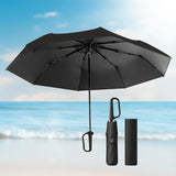 Maxbell Folding Umbrella Practical Travel Sunshade Umbrella for Trips Hiking Camping black