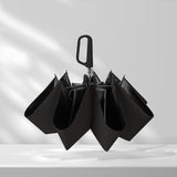 Maxbell Folding Umbrella Practical Travel Sunshade Umbrella for Trips Hiking Camping black