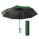 Maxbell Folding Umbrella Practical Travel Sunshade Umbrella for Trips Hiking Camping green