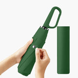 Maxbell Folding Umbrella Practical Travel Sunshade Umbrella for Trips Hiking Camping green