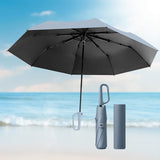 Maxbell Folding Umbrella Practical Travel Sunshade Umbrella for Trips Hiking Camping blue