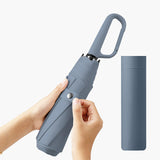 Maxbell Folding Umbrella Practical Travel Sunshade Umbrella for Trips Hiking Camping blue