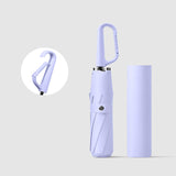 Maxbell Folding Umbrella Practical Travel Sunshade Umbrella for Trips Hiking Camping violet