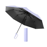 Maxbell Folding Umbrella Practical Travel Sunshade Umbrella for Trips Hiking Camping violet