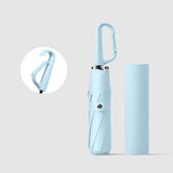 Maxbell Folding Umbrella Practical Travel Sunshade Umbrella for Trips Hiking Camping light blue