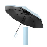 Maxbell Folding Umbrella Practical Travel Sunshade Umbrella for Trips Hiking Camping light blue