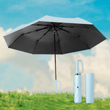 Maxbell Folding Umbrella Practical Travel Sunshade Umbrella for Trips Hiking Camping light blue